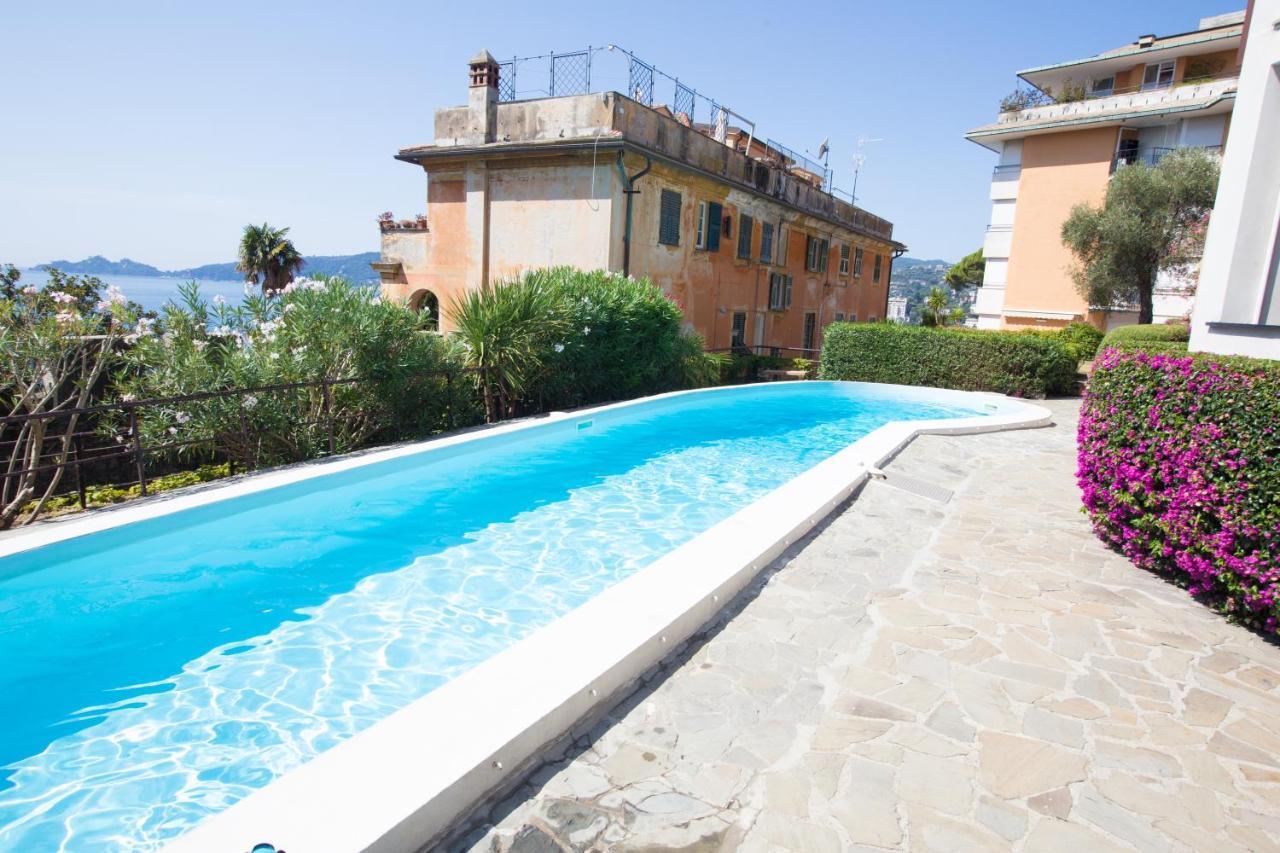 Nautilus Vista Mare Mozzafiato A 180 Gradi- Posto Auto Privato - 2 Camere Matrimoniali Piu 1 Divano Letto Singolo-Sky,Netflix-Wifi 200Mg Rapallo Kültér fotó